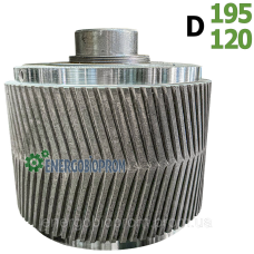 Широкий ролик гранулятора в зборі D195/120 для ОГМ-1,5. Прес валець ялинка ОГМ