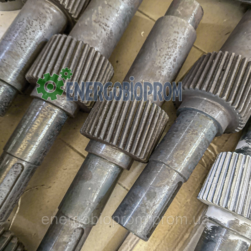 Вал гранулятора швидкохідний Z-36 для ОГМ 1.5 Вал-шестерня нижня редуктора гранулятора ОГМ