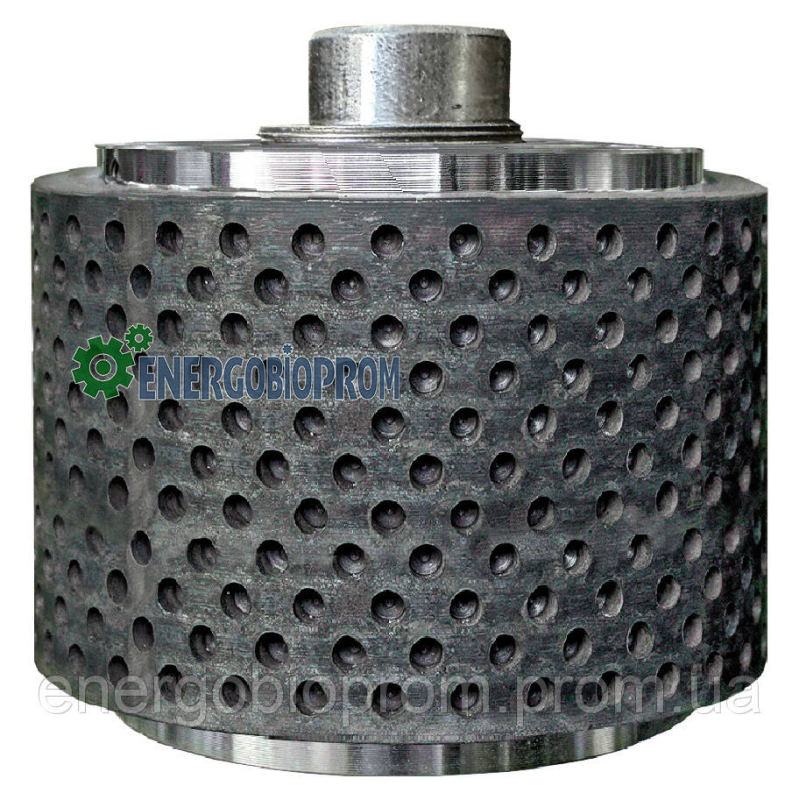 Прес ролик у зборі 208/120мм ОГМ-1,5 Широкий перфораційний ролер гранулятора ОГМ-1 5 Широкий перфо-ролик