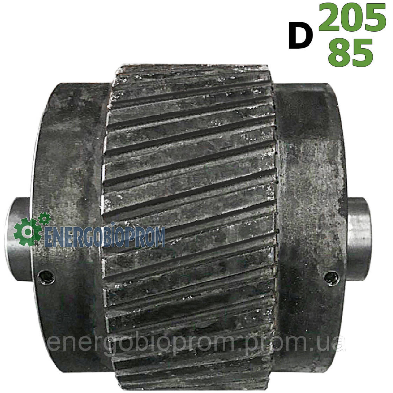 Зібраний косий прес-ролик 205/85мм для ОГМ-1.5 Вузький прес ролер ОГМ Пресуючий валець гранулятора