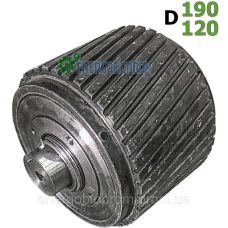 Зібраний косий ролик 190/120 мм ОГМ 1.5 Широкий косозубий ролер гранулятора ОГМ-1,5 Прес ролик ОГМ у зборі