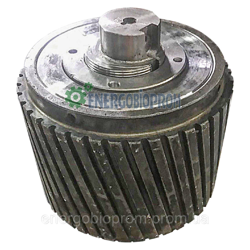 Зібраний косий ролик 208/120мм ОГМ 1.5 Широкий косозубий ролер гранулятора ОГМ-1,5 Прес ролик ОГМ у зборі